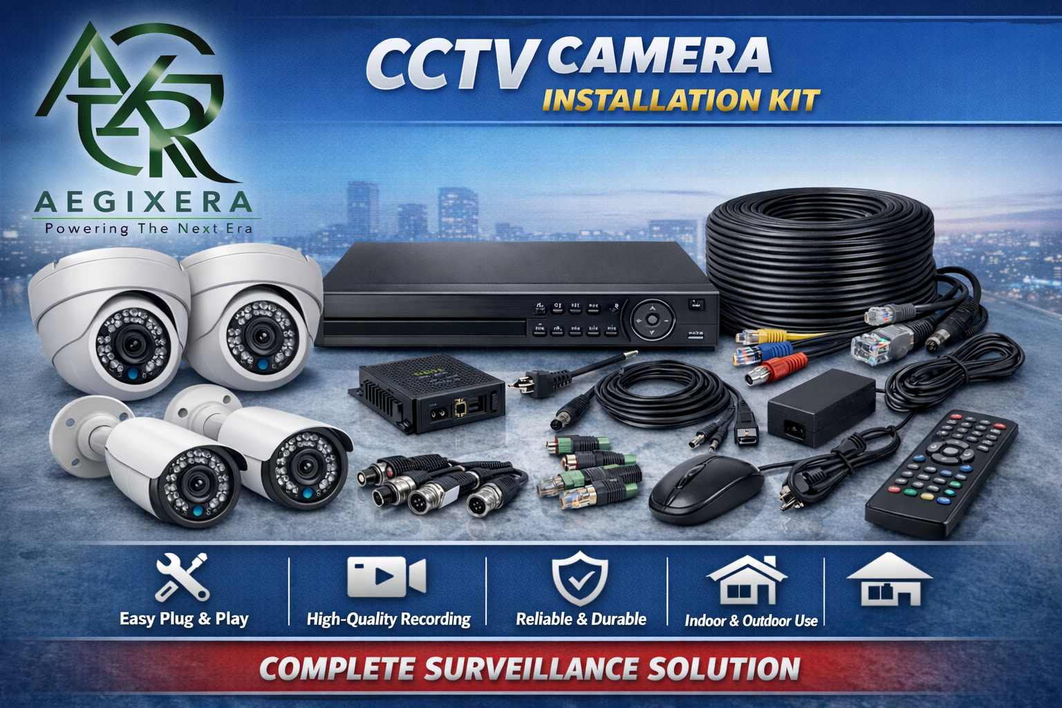 Complete CCTV Camera Installation Kit