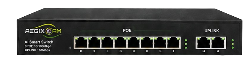 AEGIXCAM 8-Channel PoE SWITCH (AE-8N2N)